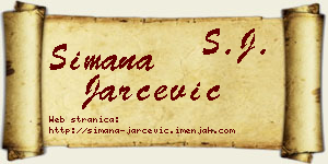 Simana Jarčević vizit kartica